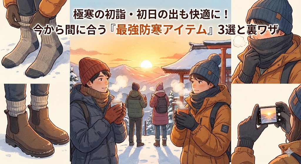 「極寒の初詣・初日の出も快適に！今から間に合う『最強防寒アイテム』3選と裏ワザ」