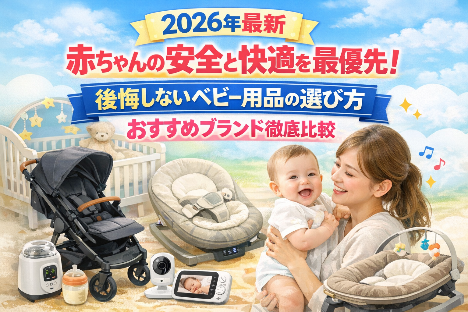 【2026年最新】赤ちゃんの安全と快適を最優先！後悔しないベビー用品の選び方とおすすめブランド4選を徹底比較
