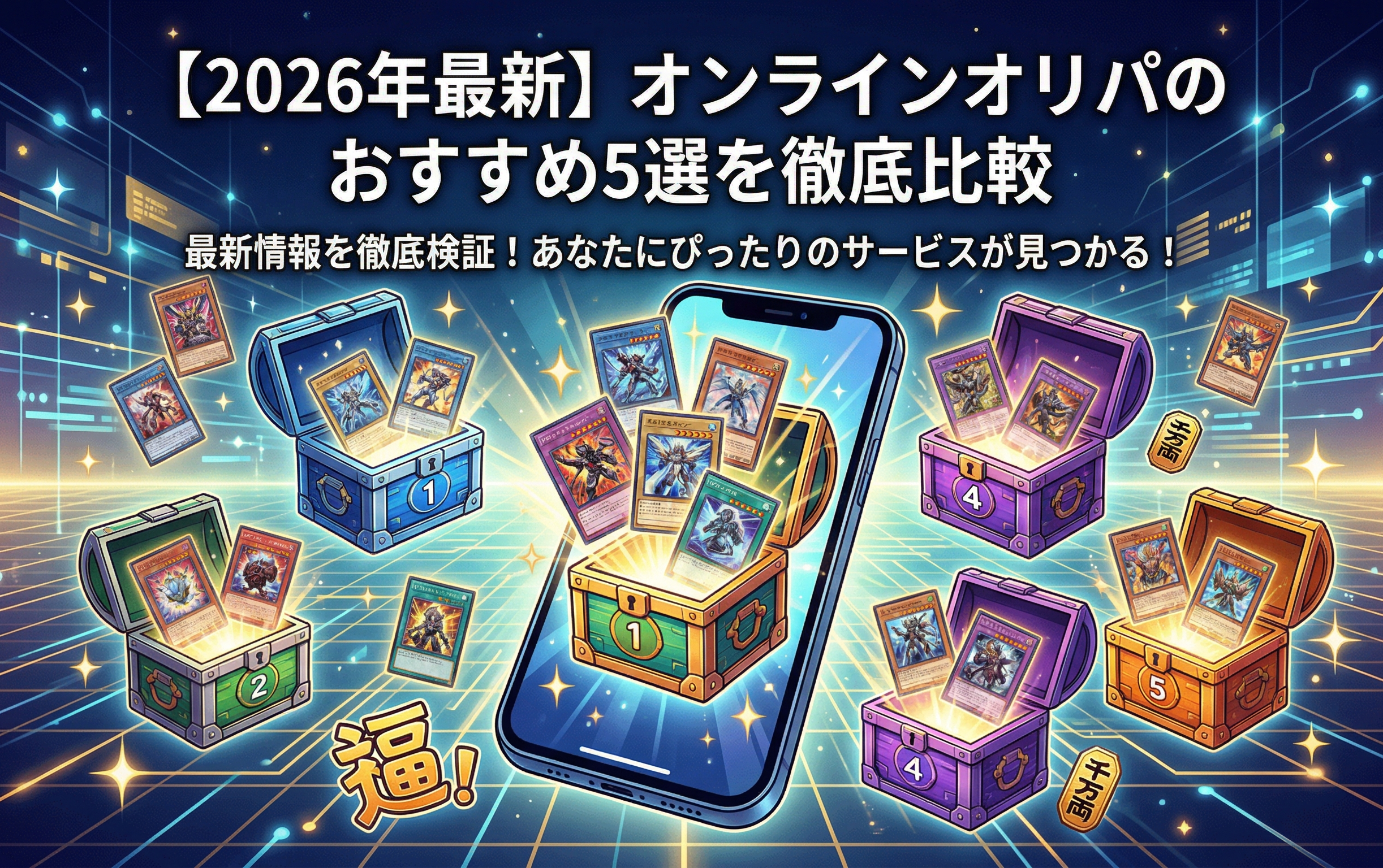 【2026年最新】オンラインオリパのおすすめ5選を徹底比較