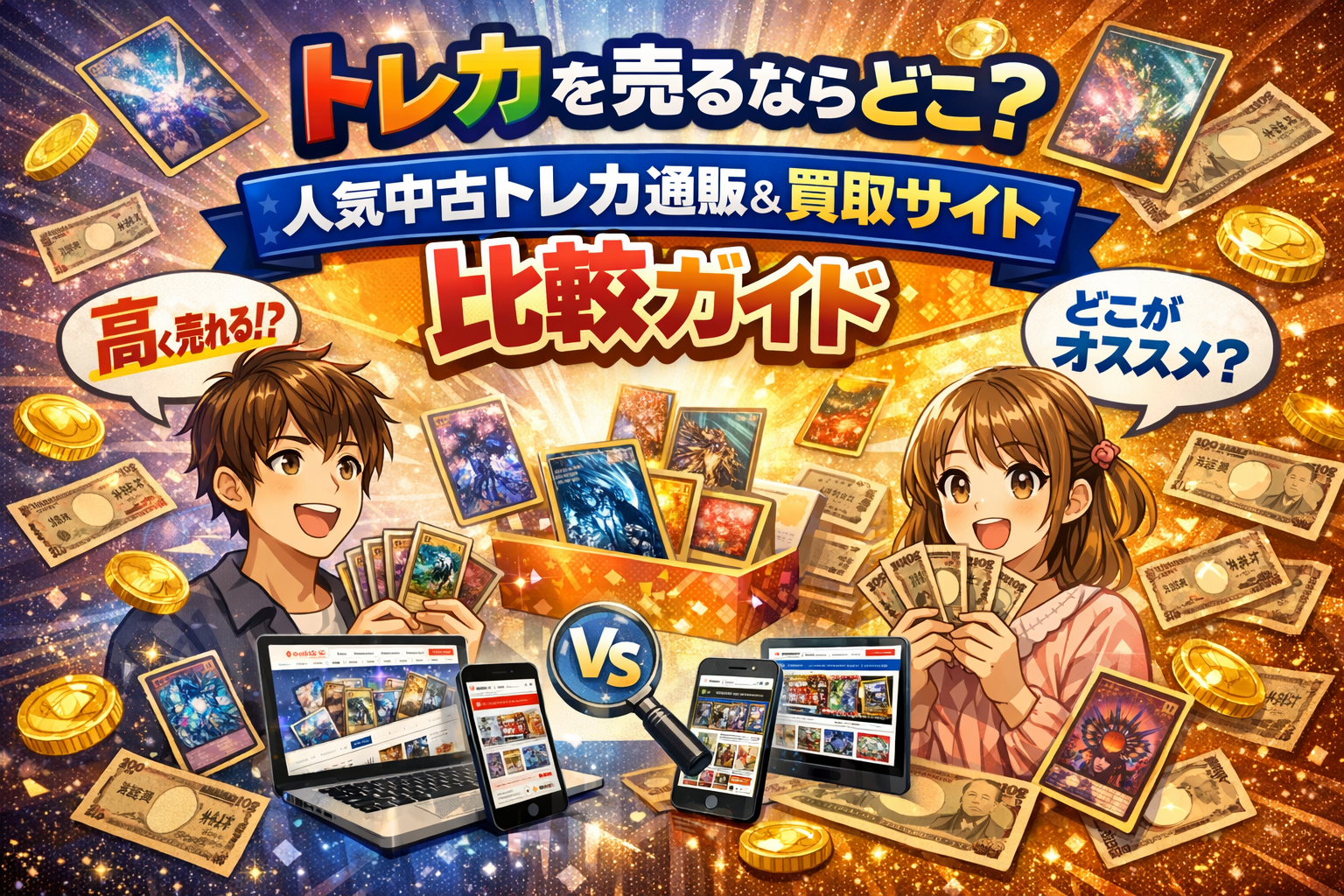トレカを売るならどこ？人気中古トレカ通販＆買取サイト比較ガイド