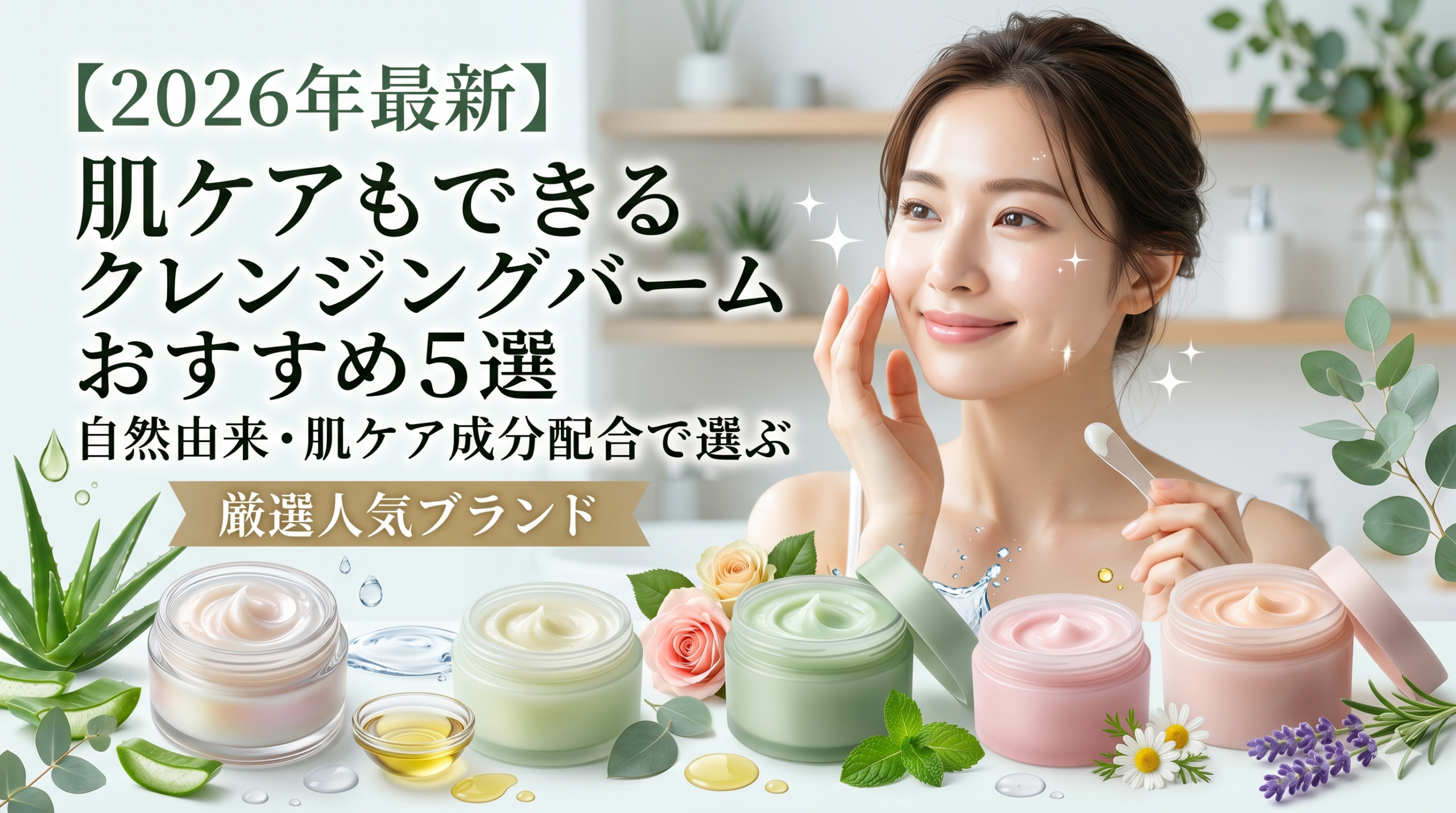【2026年最新】肌ケアもできるクレンジングバームおすすめ5選｜自然由来・肌ケア成分配合で選ぶ人気ブランド