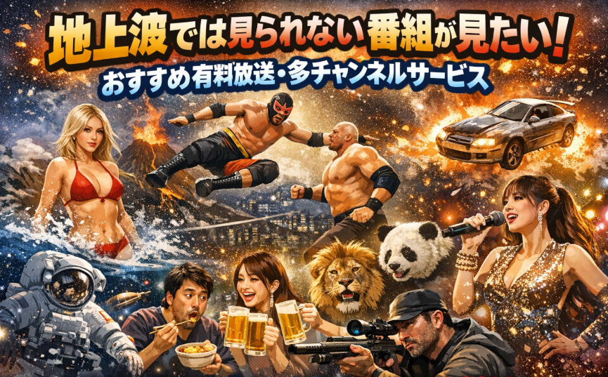 【2026年最新】地上波では見られない番組が見たい！おすすめ有料放送・多チャンネルサービス5選を徹底比較