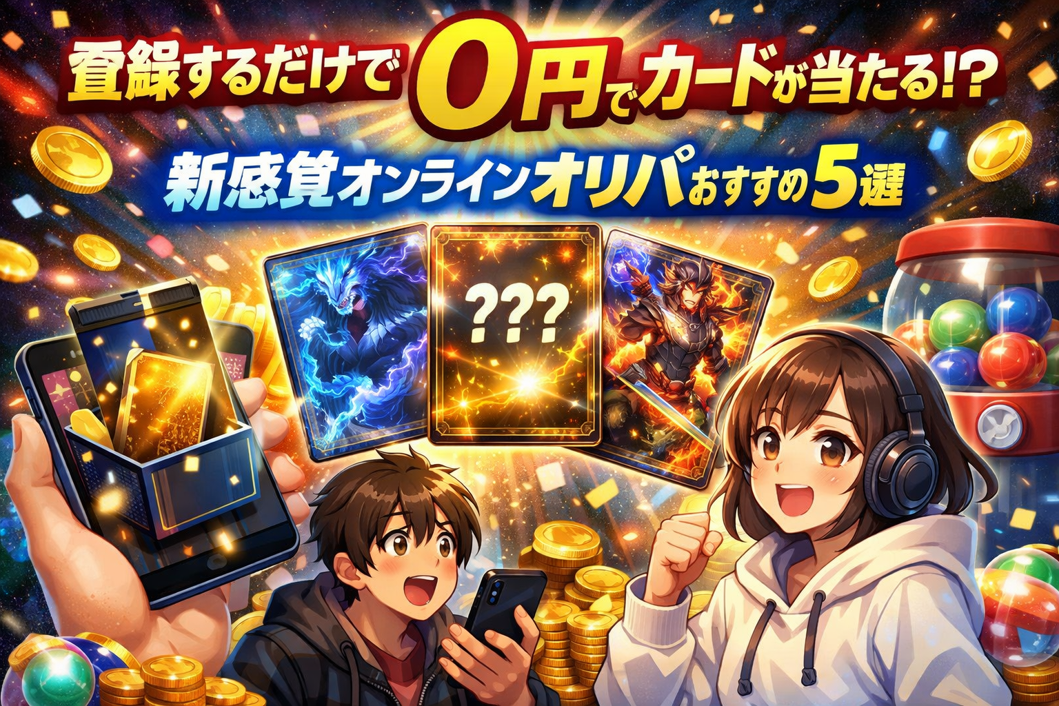 【2026年最新】登録するだけで0円でカードが当たる！？新感覚オンラインオリパおすすめ5選を徹底比較