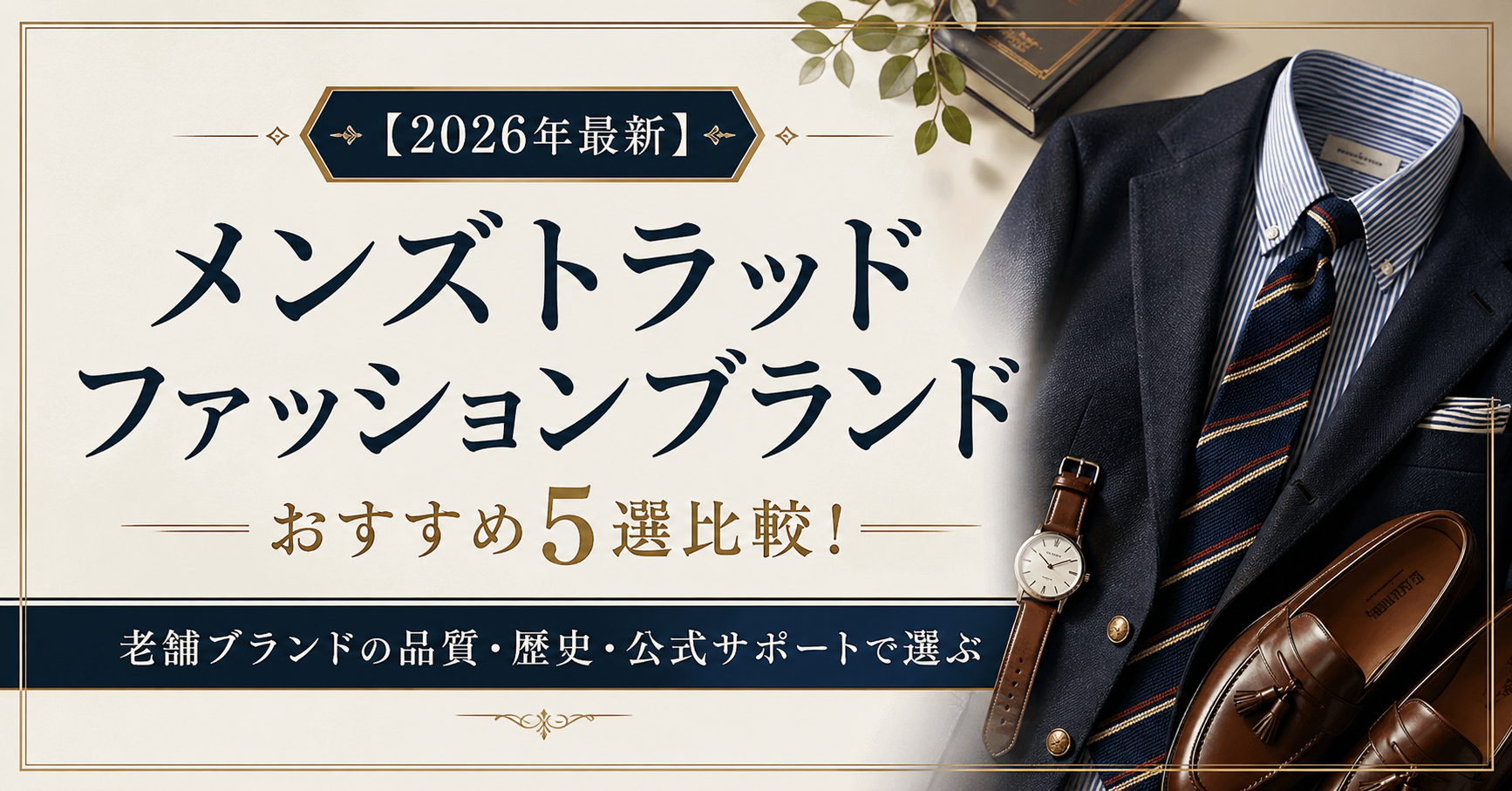 【2026年最新】メンズトラッドファッションブランドおすすめ5選比較!老舗ブランドの品質・歴史・公式サポートで選ぶ